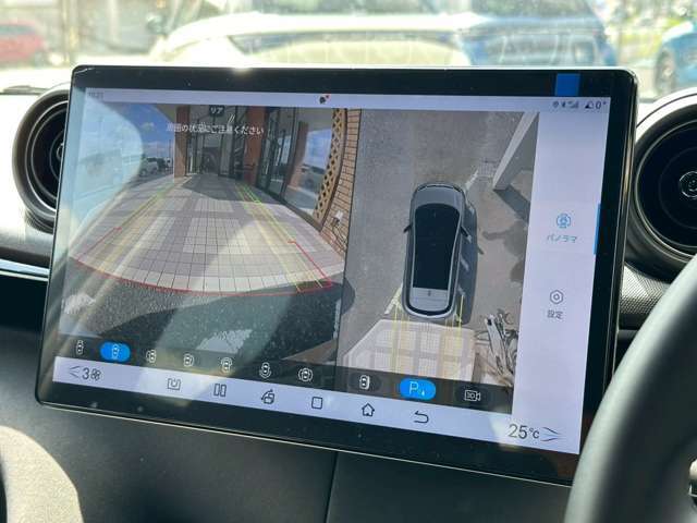 アラウンドビューも標準装備です！駐車時や狭い道でも安心してドライブを楽しめます！