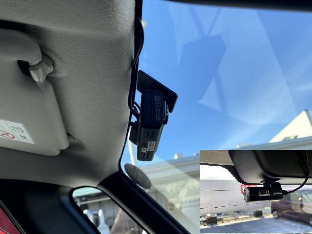 社外ドライブレコーダー（アルパインDVR-C310R）フロント/リアの2カメラ装備。ドライブレコーダーで録画した映像は、専用アプリを使えばスマホやPCでも再生できます。