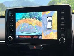 【パノラミックビューモニター】専用のカメラにより、上から見下ろしたような視点で360度クルマの周囲を確認することができます☆死角部分も確認しやすく、狭い場所での切り返しや駐車もスムーズに行えます。