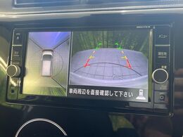 【アラウンドビューモニター】専用のカメラにより、上から見下ろしたような視点で360度クルマの周囲を確認することができます☆死角部分も確認しやすく、狭い場所での切り返しや駐車もスムーズに行えます。