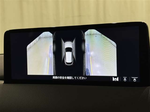 パノラミックビューモニターシステムが付いているので車の上から見た映像が確認できますよ。