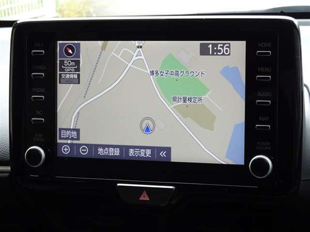 何処へでも行きたい場所へ、安心のトヨタ純正メモリーナビを装備してます。