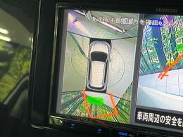 【パノラミックビューモニター】専用のカメラにより、上から見下ろしたような視点で360度クルマの周囲を確認することができます☆死角部分も確認しやすく、狭い場所での切り返しや駐車もスムーズに行えます。