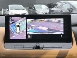 駐車時はナビゲーションでアラウンドビューモニターを見ることができ、安心して後ろを把握することが出来ます。
