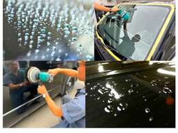 新車仕上げが違います！ワンケイならでは！入庫時にグラスコート【簡易Ver】＆フロントガラス撥水を施工！納車時にも同グラスコート施工！納車されてガラスやボディが水垢やウロコだらけじゃ悲しいですよね…