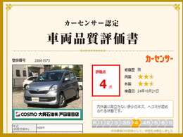 遠方の方もご安心下さい！各車両に第三者機関（AIS検査）の評価書をお付けしております！外装のキズや状態等をご提示しております。（一部検査中の車輛もあります。）