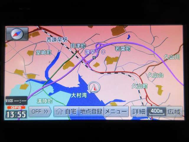 慣れない道もナビ装備で安心です。