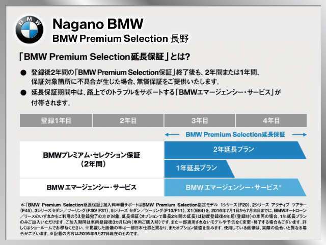 BMW Premiun Selectionには、延長保証もご用意しております！「もっと長く安心のカーライフを送りたい」というお客様に、オススメです