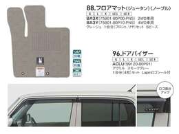 （フロアマット＆ドアバイザー付き）　30,360円相当の人気アクセサリーもセットにしました☆　ご希望に応じて、同等価格の他のアクセサリーへの変更も可能です☆