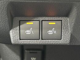 【シートヒーター】寒い日に重宝するシートヒーター！エアコンより早く温まってくれるので寒がりの人も安心ですね♪エアコンの温風は乾燥するから苦手、という方にもをおすすめです。