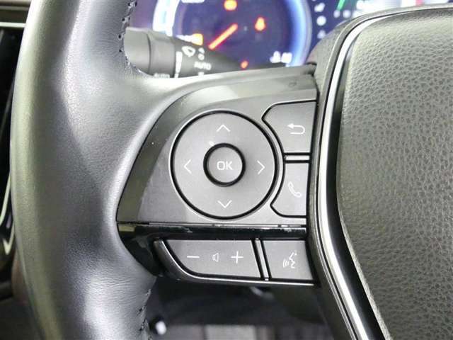 ハンドルを握ったままでオーディオの各種操作や車両情報の切替ができるので安全です。
