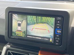 【パノラマモニター】専用のカメラにより、上から見下ろしたような視点で360度クルマの周囲を確認することができます☆死角部分も確認しやすく、狭い場所での切り返しや駐車もスムーズに行えます。