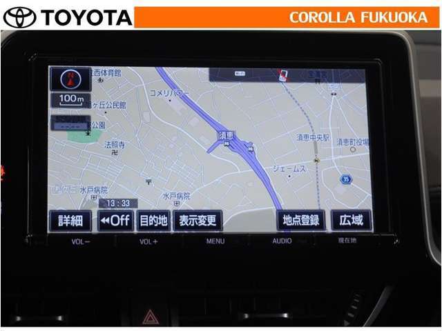 ナビゲーション付です、ナビがあるとやっぱり便利、スムーズに目的地近隣へ行けるのはとても安心します！
