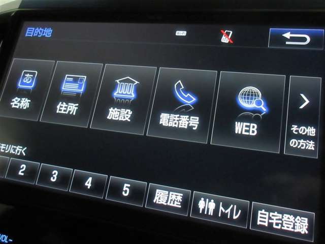 目的地設定画面