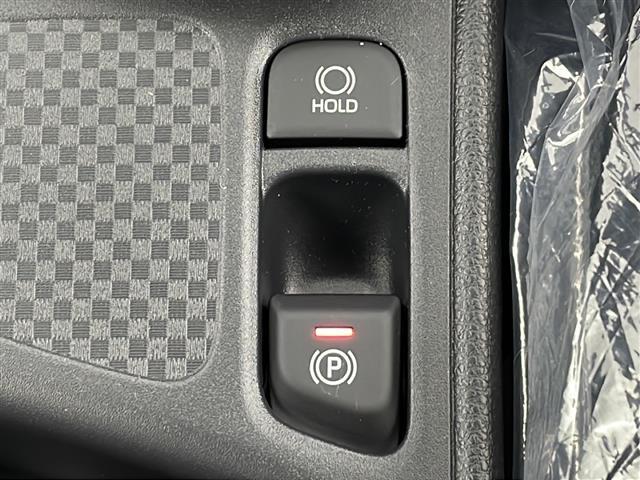 【電動パーキングブレーキ】電気モーターでパーキングブレーキをかける装置です。