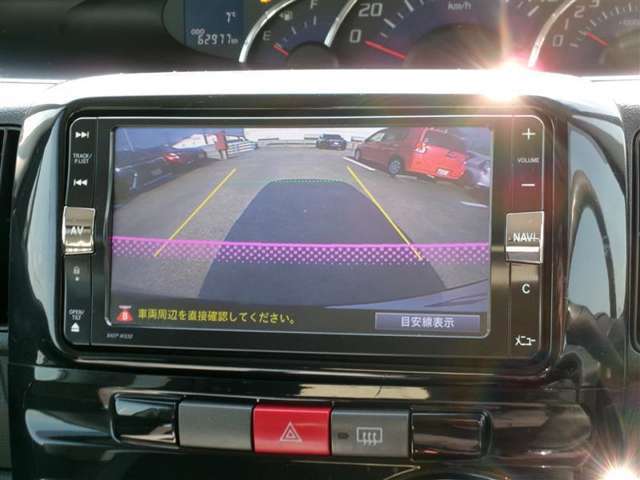 バックモニター付きですので、日常の駐車はもちろん、人や障害物などを映像で確認できるので安心です！（補助装置になりますので、目視でもご確認ください）