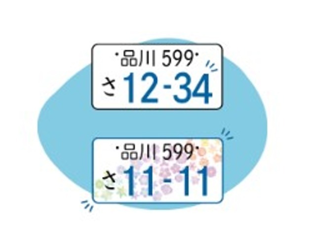 ご希望のナンバーで登録できます。(一般希望ナンバー)