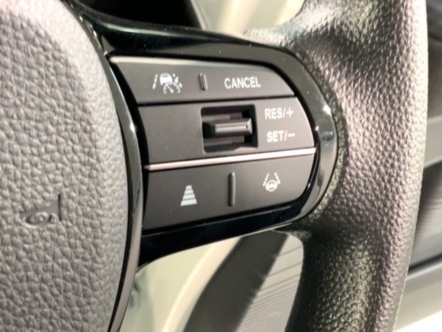 クルーズコントロールを装備しています。高速道路などで一定の速度で走ってくれるので運転が楽ですよ！速度を設定できますので、スピードの出しすぎにも注意できます。