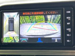 【パノラミックビューモニター】専用のカメラにより、上から見下ろしたような視点で360度クルマの周囲を確認することができます☆死角部分も確認しやすく、狭い場所での切り返しや駐車もスムーズに行えます。