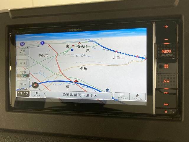 【カロッツェリアナビ】一体感のあるナビは、高級感ある車内を演出してくれます。Bluetooth再生などオーディオ機能も充実しておりますので、運転もより楽しめます♪