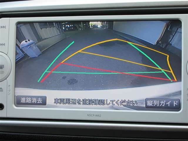 バックガイドモニターで、後方を確認しながら安心して駐車することができます。運転初心者も熟練者も必須の機能ですよ！