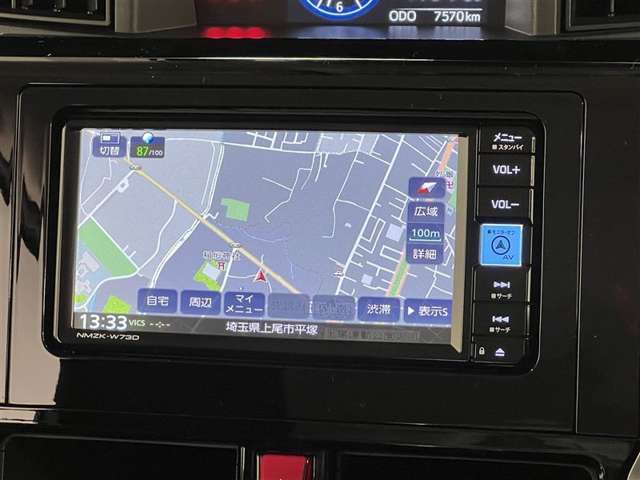 W73Dトヨタ純正メモリーナビ！フルセグTV、ブルートゥース、CD、DVD、SDがお使いいただけます！