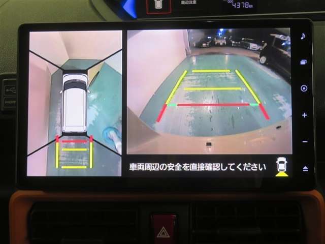 パノラミックビューモニター搭載。カメラで車両周囲の状況を映し出すため、狭い場所での駐車などに役立ちます。