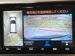 【パノラミックビューモニター】専用のカメラにより、上から見下ろしたような視点で360度クルマの周囲を確認することができます☆死角部分も確認しやすく、狭い場所での切り返しや駐車もスムーズに行えます。