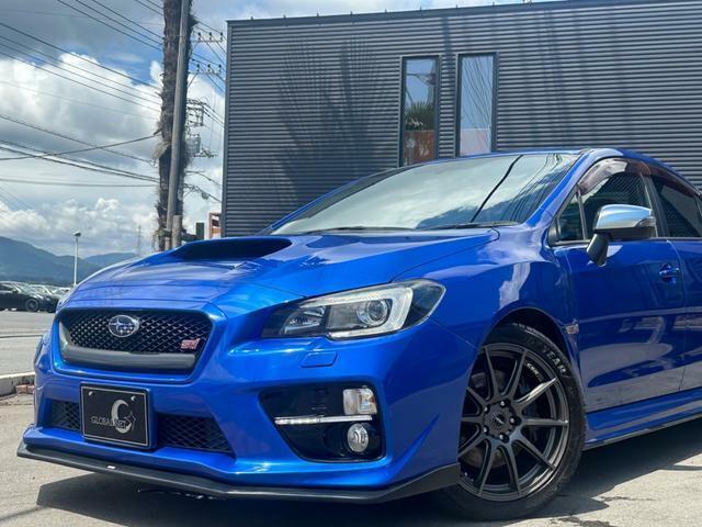 WRX　STI　4WDターボ/6速MT車が入庫！STIフルエアロでカスタム済みの一台☆社外18インチアルミ・ビルシュタイン製ショックアブソーバー・リアウィングなど、カッコ良くキマッた1台物♪