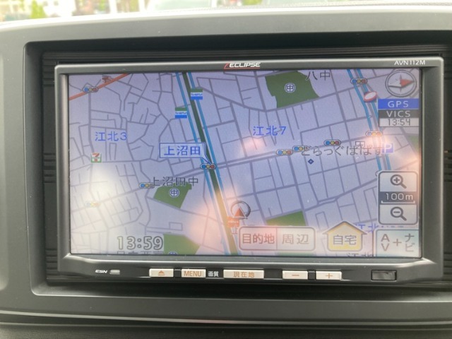 【ナビゲーション】ECLIPSE製ナビを装備。