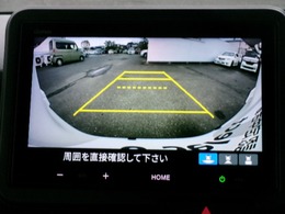 後退時に車両の後ろ側をモニター画面に表示します。車庫入れが苦手な人もこれで安心♪