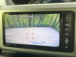 【バックカメラ】駐車時に後方がリアルタイム映像で確認できます。大型商業施設や立体駐車場での駐車時や、夜間のバック時に大活躍！運転スキルに関わらず、今や必須となった装備のひとつです！