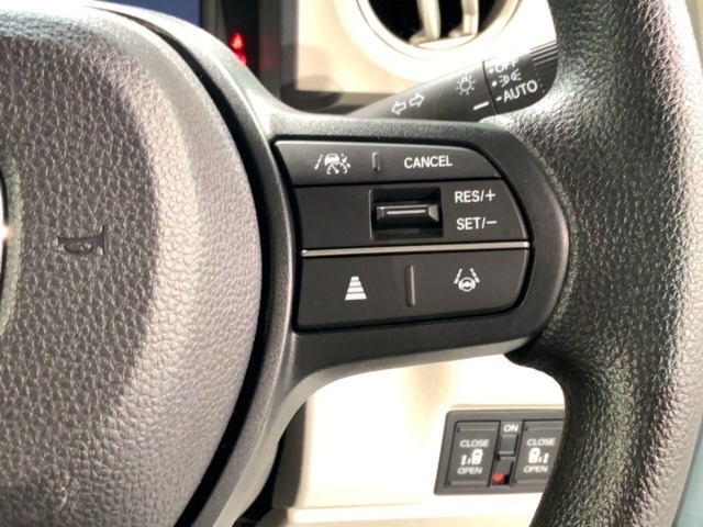 クルーズコントロールを装備しています。高速道路などで一定の速度で走ってくれるので運転が楽ですよ！速度を設定できますので、スピードの出しすぎにも注意できます。