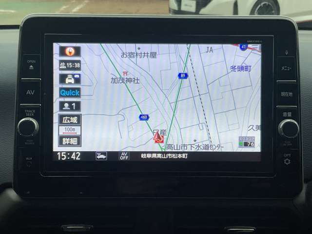 通信ユニット内蔵の日産純正メモリーナビ装備、音声対話検索やスマホアプリと連動などに対応した高機能ナビ。高精細液晶による高画質、多彩なメディア再生に加え、初回車検まで3回地図更新が無料です。