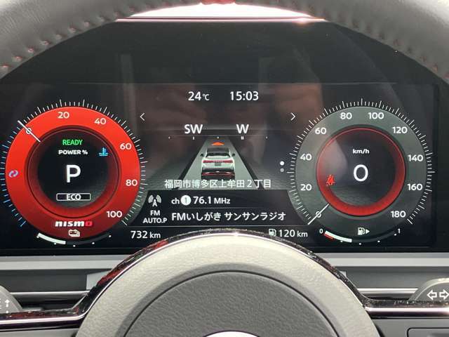 視認性のいい大型スピードメーター