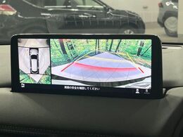 【360°ビューモニター】専用のカメラにより、上から見下ろしたような視点で360度クルマの周囲を確認することができます☆死角部分も確認しやすく、狭い場所での切り返しや駐車もスムーズに行えます。