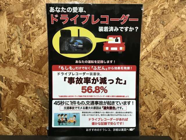 今や自分の身は自分で守る時代に。あおり運転や悪質ドライバー対策にいかがでしょうか？