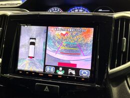 【マルチアラウンドモニター】専用のカメラにより、上から見下ろしたような視点で360度クルマの周囲を確認することができます☆死角部分も確認しやすく、狭い場所での切り返しや駐車もスムーズに行えます。