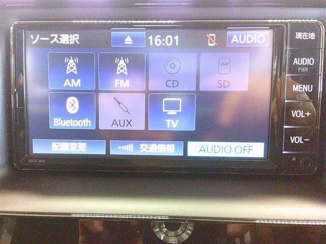 嬉しい装備です♪ワンセグTV・Bluetoothオーディオに対応しています！！