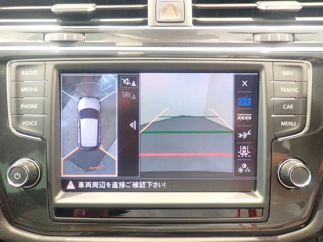 アラウンドビュー用カメラ、前後左右のカメラで真上から見た様な映像を映し出します。