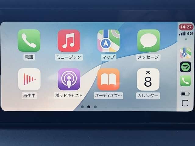 SSD方式が採用された純正ナビシステム。アップルカープレイ・アンドロイドオート・Bluetoothオーディオ接続やUSBポート、サラウンドカメラなどを備えています！車両情報もモニターでチェックすることが可能です。