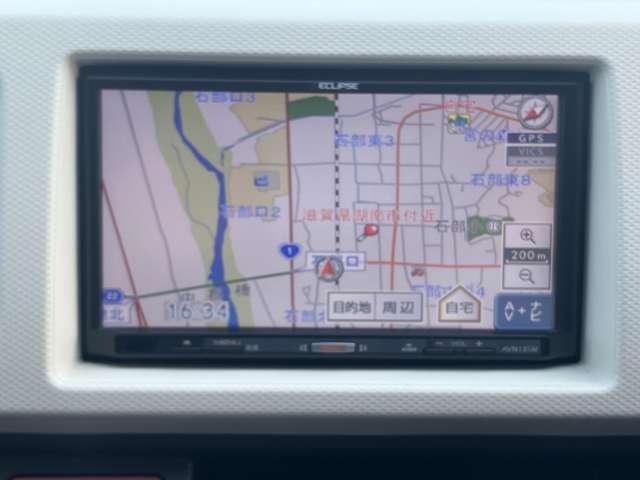 社外メモリーナビ付きです。ワンセグTV対応です。
