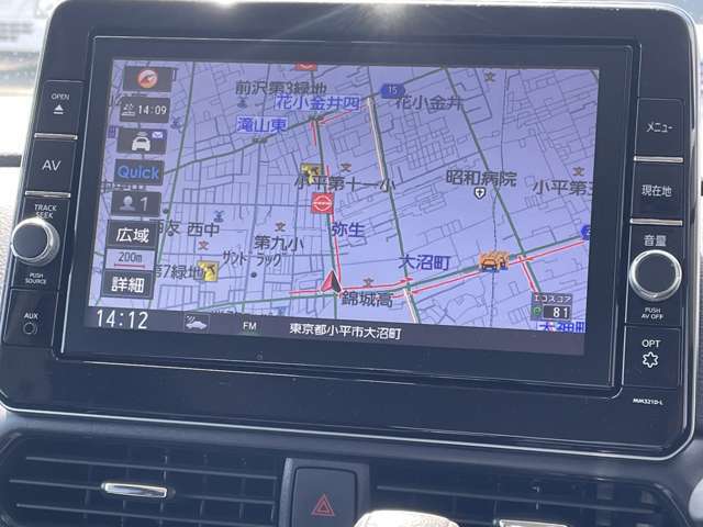 メモリーナビ装備！初めての場所でも安心ですね！