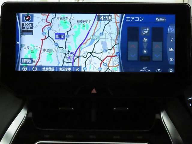 トヨタ純正ナビ装備！地図描写は文字も道もクリアで見やすく、滑らかに表示します。これさえあればもう道に迷わないですみますね♪