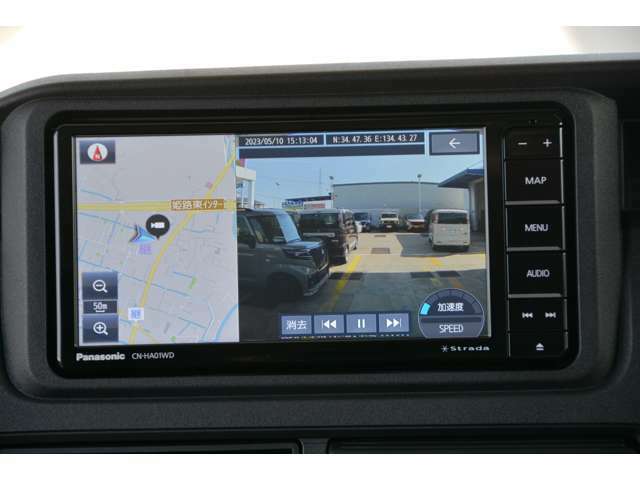 ナビ連動ドライブレコーダー付き！HD画質で録画した映像をナビの画面で再生、ファイル操作や設定もナビ画面で簡単にできます♪駐車中に振動を検知して自動で録画を開始する「駐車録画モード」搭載です＾＾