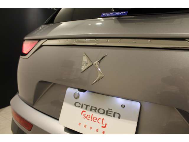 リアセンターには左右に伸びたシルバーラインにDSのエンブレム。