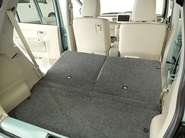 背もたれは、軽い力で倒せます。急に荷物が増えても　安心です。