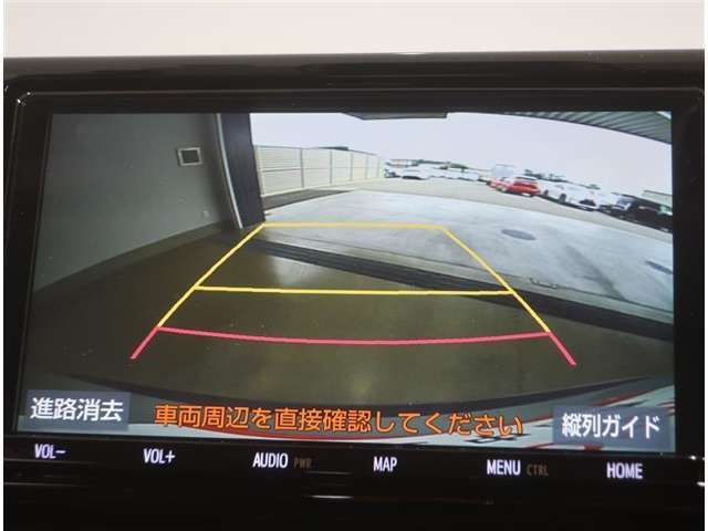 バックガイドモニターで、後方を確認しながら安心して駐車することができます。運転初心者も熟練者も必須の機能ですよ！