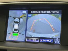 【アラウンドビューモニター】専用のカメラにより、上から見下ろしたような視点で360度クルマの周囲を確認することができます☆死角部分も確認しやすく、狭い場所での切り返しや駐車もスムーズに行えます。