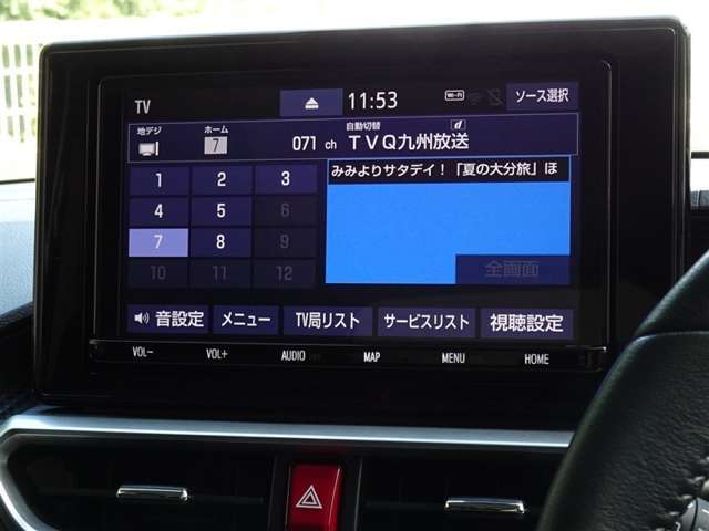 地デジ対応、フルセグデジタルTV放送が視聴できます。